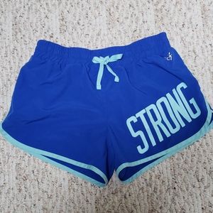 3/$15 Justice Girls Shorts Size 14 "Strong" Blue